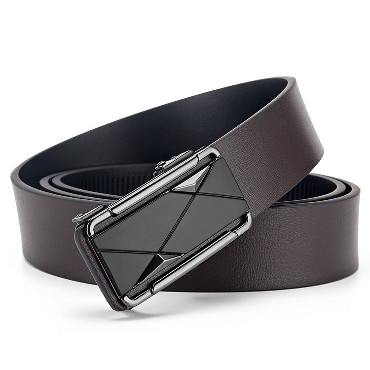 Popular manufacturers direct selling customized jeans belt fashion business men's automatic belt buckle printable logo ratchet b