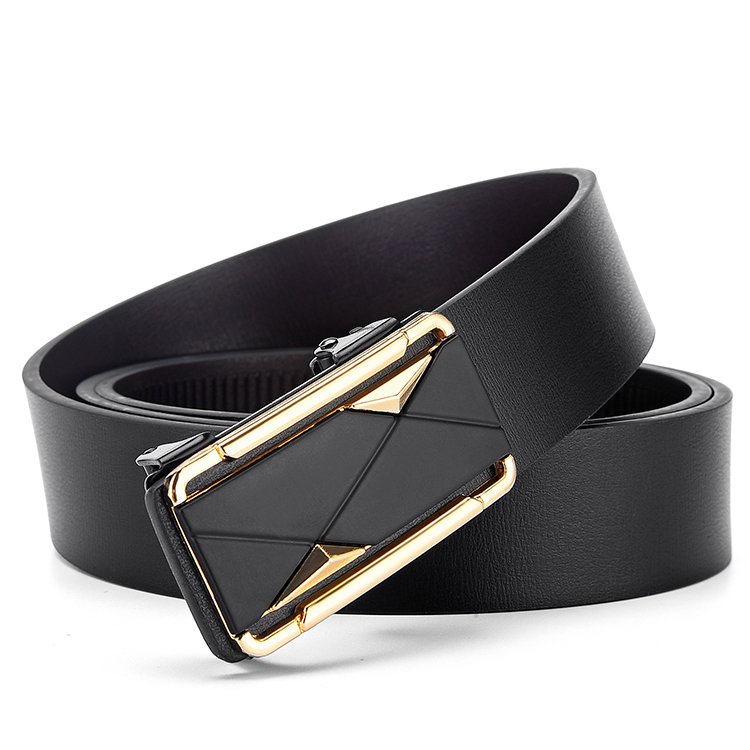 Popular manufacturers direct selling customized jeans belt fashion business men's automatic belt buckle printable logo ratchet b