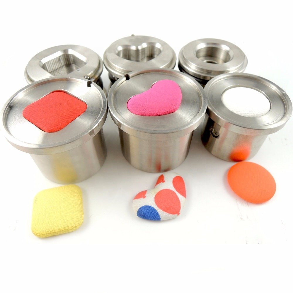 Difference Size Heart Button for Clothing Aluminum button Fabric Cover Lovely buckle