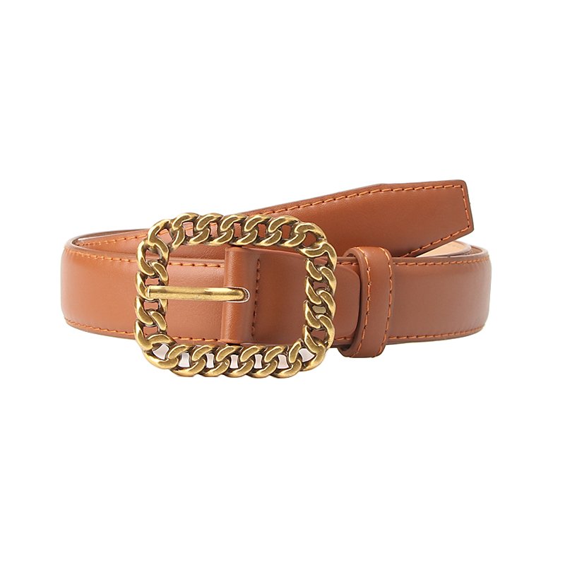 New chain buckle women's belt women's fashion embellished belt the belt for women