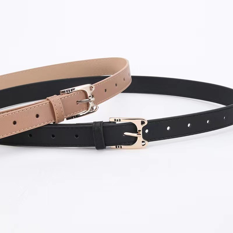 Ladies Belt Fashion Cute Meow Head Alloy Buckle Decorative Women's Jeans Pants Belt Women's Belt