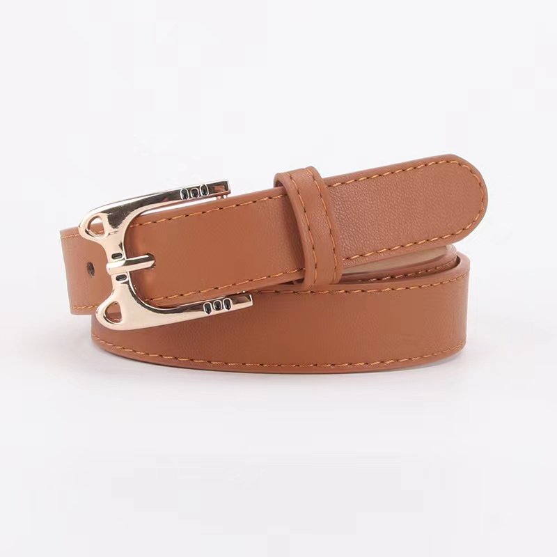 Ladies Belt Fashion Cute Meow Head Alloy Buckle Decorative Women's Jeans Pants Belt Women's Belt