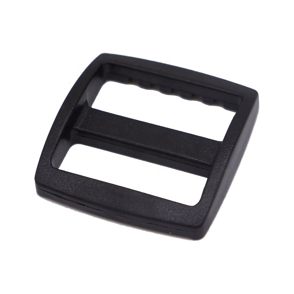Plastic Black Curve Slider Tri-Glide Adjust Tri-ring Buckles For Dog Collar Harness Backpack Straps