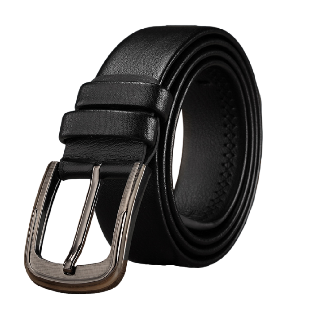 Men's genuine leather belt pin buckle belt, cowhide belt, simple fashion waistband