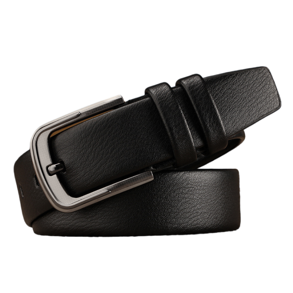 Men's genuine leather belt pin buckle belt, cowhide belt, simple fashion waistband