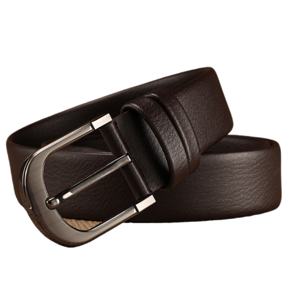 Men's genuine leather belt pin buckle belt, cowhide belt, simple fashion waistband