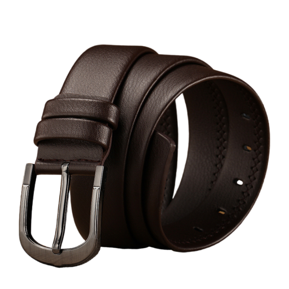 Men's genuine leather belt pin buckle belt, cowhide belt, simple fashion waistband