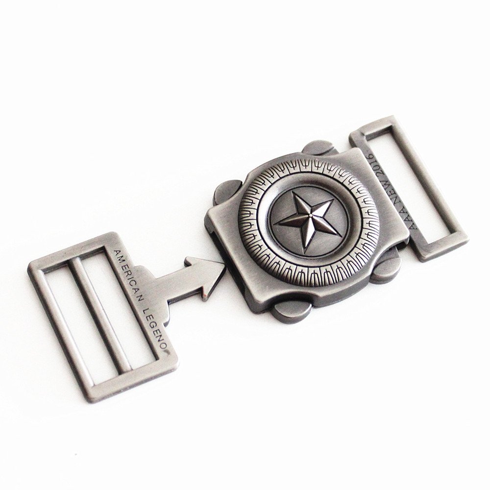 Factory Tactical Nylon Metal Buckle Custom Logo 30mm Metal Interlocking Waist Belt Buckle