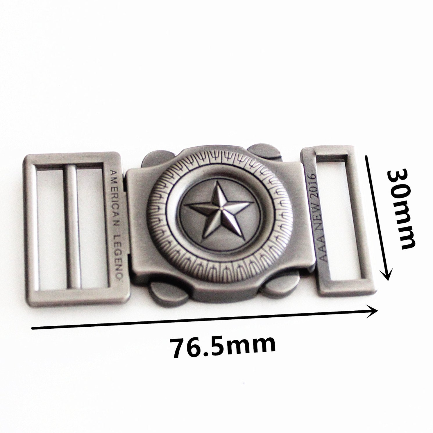 Factory Tactical Nylon Metal Buckle Custom Logo 30mm Metal Interlocking Waist Belt Buckle