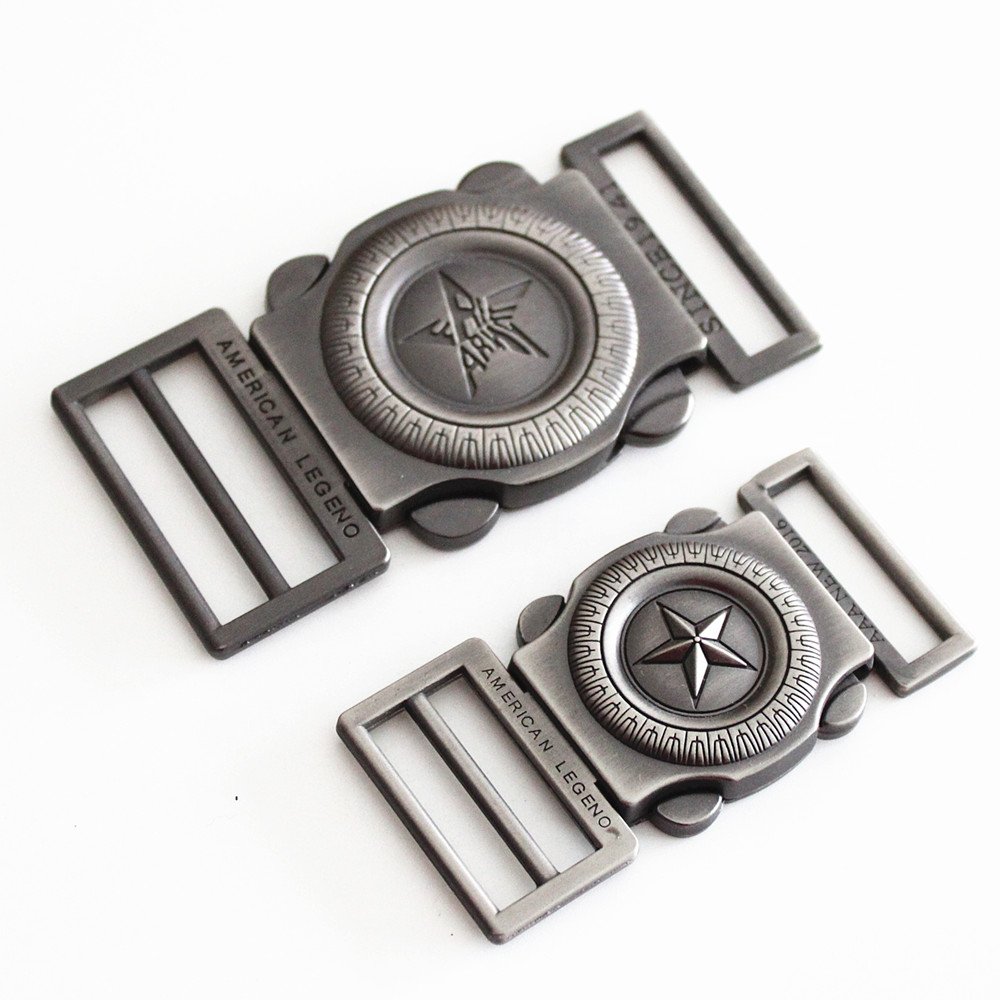 Factory Tactical Nylon Metal Buckle Custom Logo 30mm Metal Interlocking Waist Belt Buckle