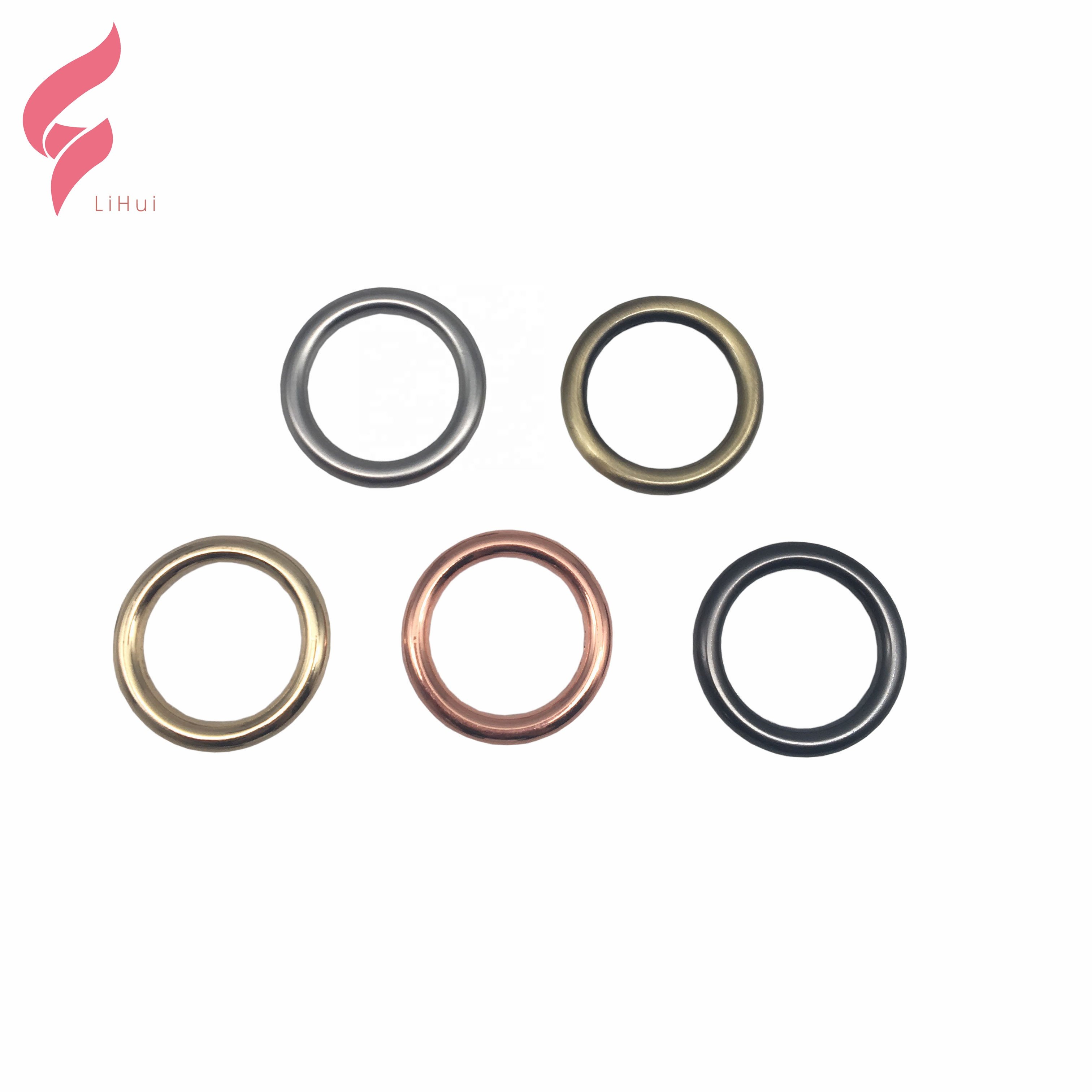 Lihui garment spring ring custom metal ring logo handbag hardware accessories o ring for dog collar