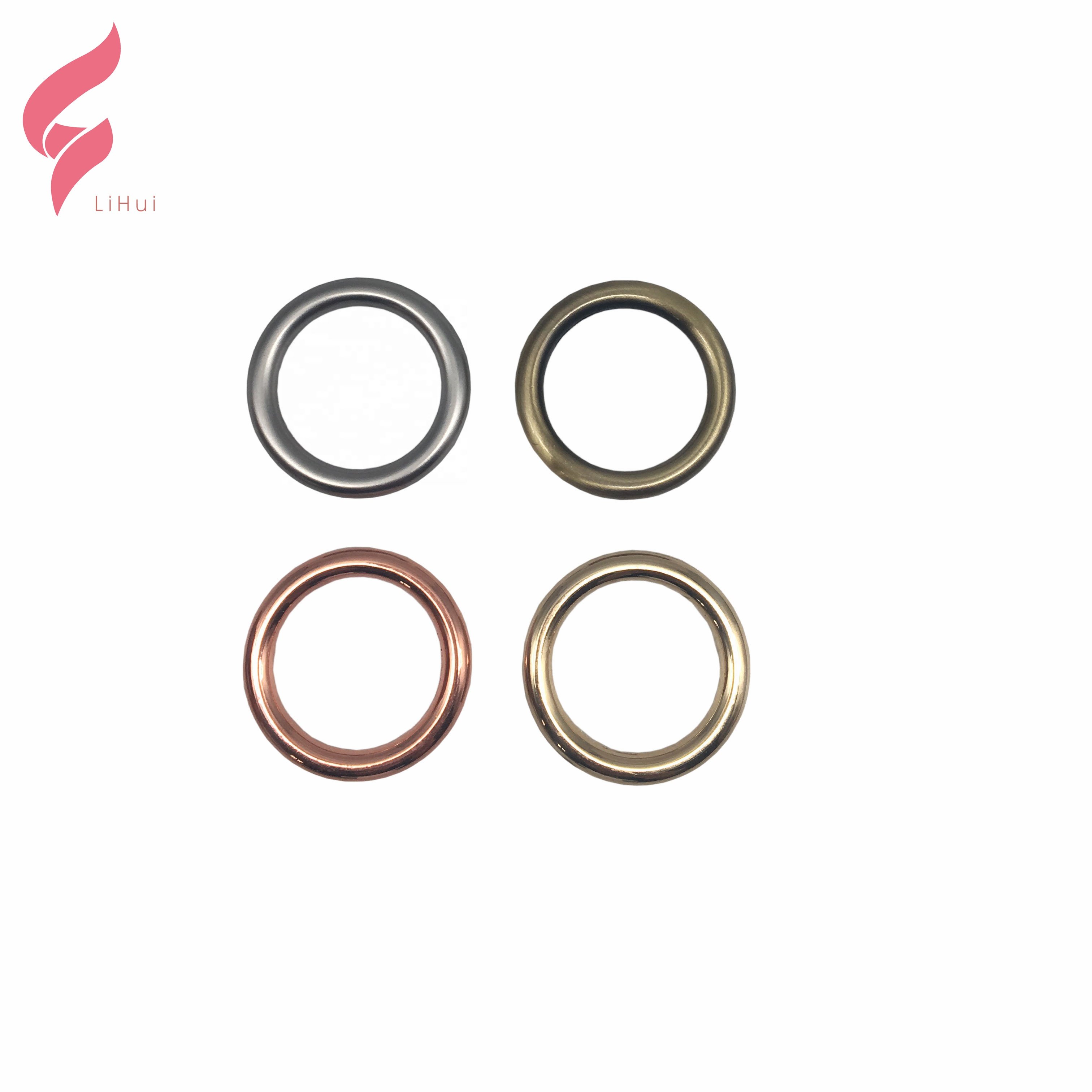 Lihui garment spring ring custom metal ring logo handbag hardware accessories o ring for dog collar