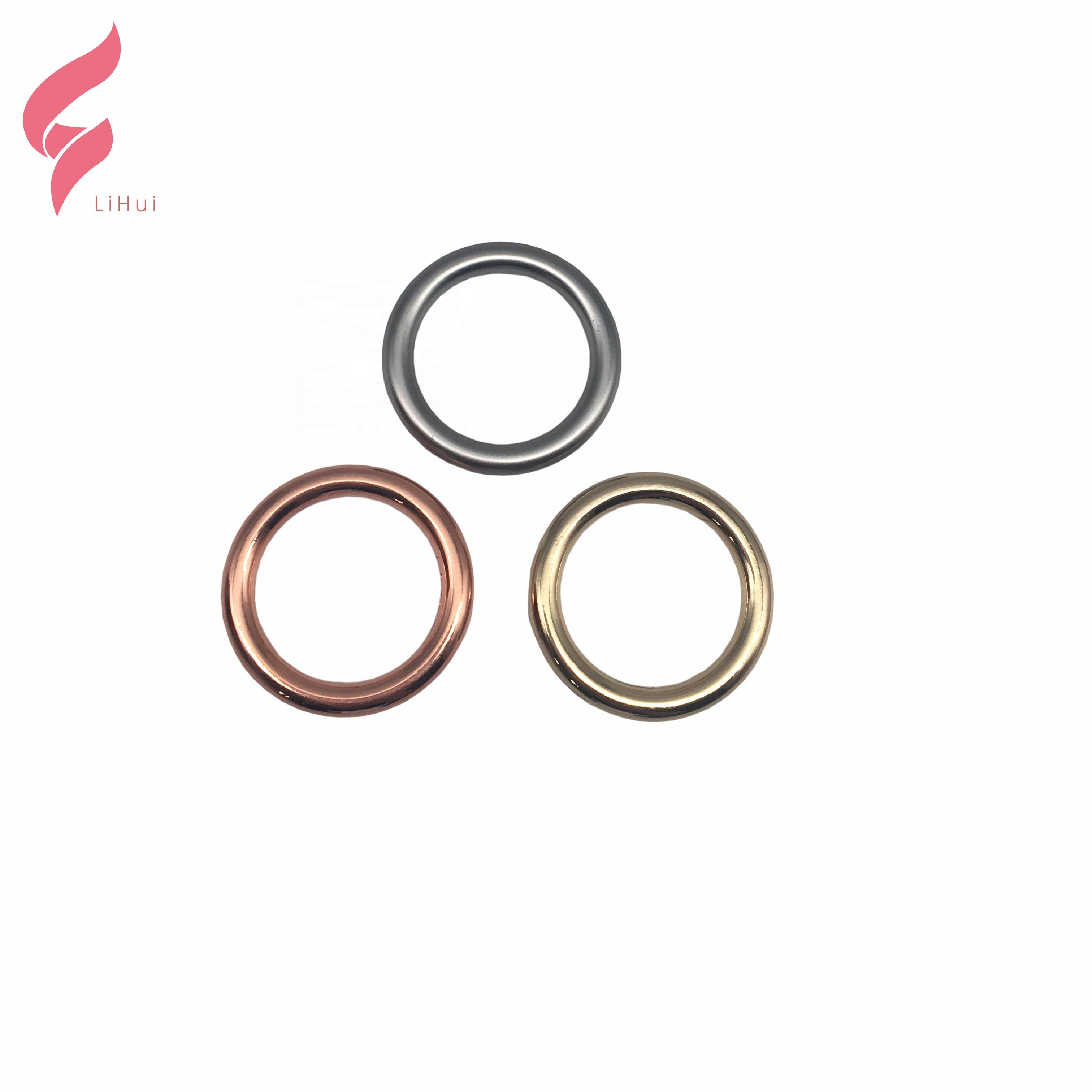 Lihui garment spring ring custom metal ring logo handbag hardware accessories o ring for dog collar