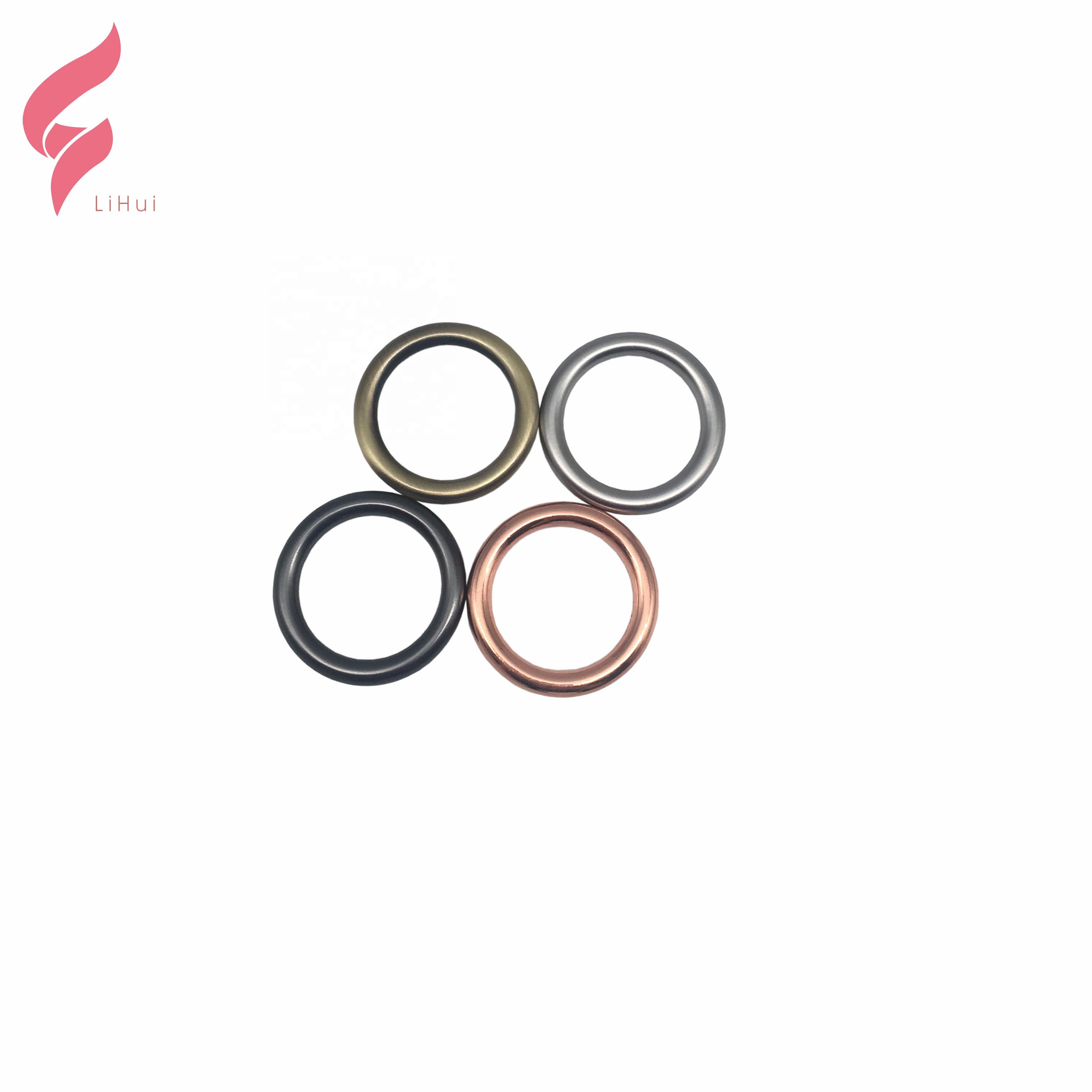 Lihui garment spring ring custom metal ring logo handbag hardware accessories o ring for dog collar