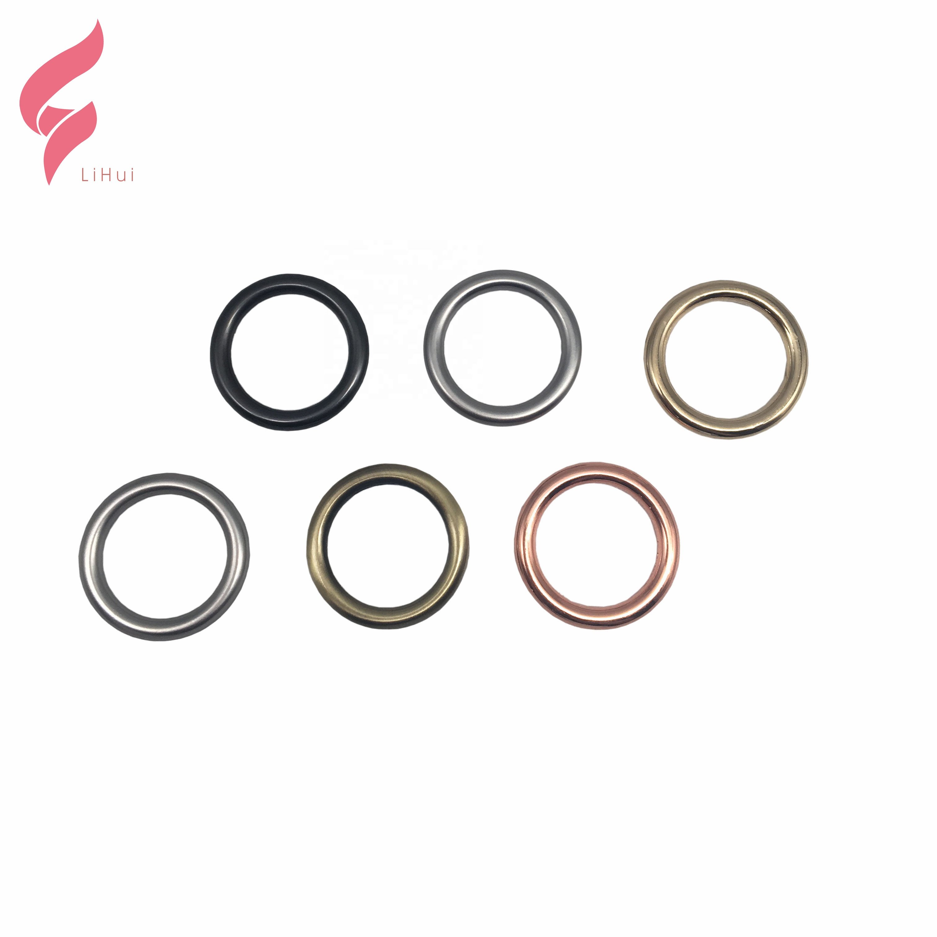 Lihui garment spring ring custom metal ring logo handbag hardware accessories o ring for dog collar