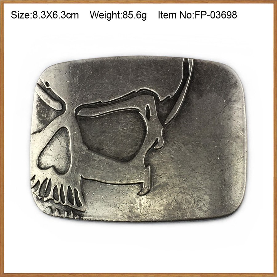 Vintage Hip Hop Retro Zinc Alloy Plate Buckle Western Cowboy Belt Buckle Custom Engraved Belt Buckle for Workers