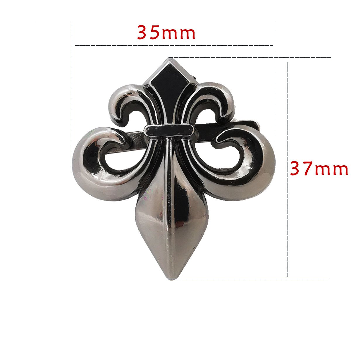 wholesale metal black handmade Pin Buckle antique hook fleur de lys shoe clip button for shoes bag