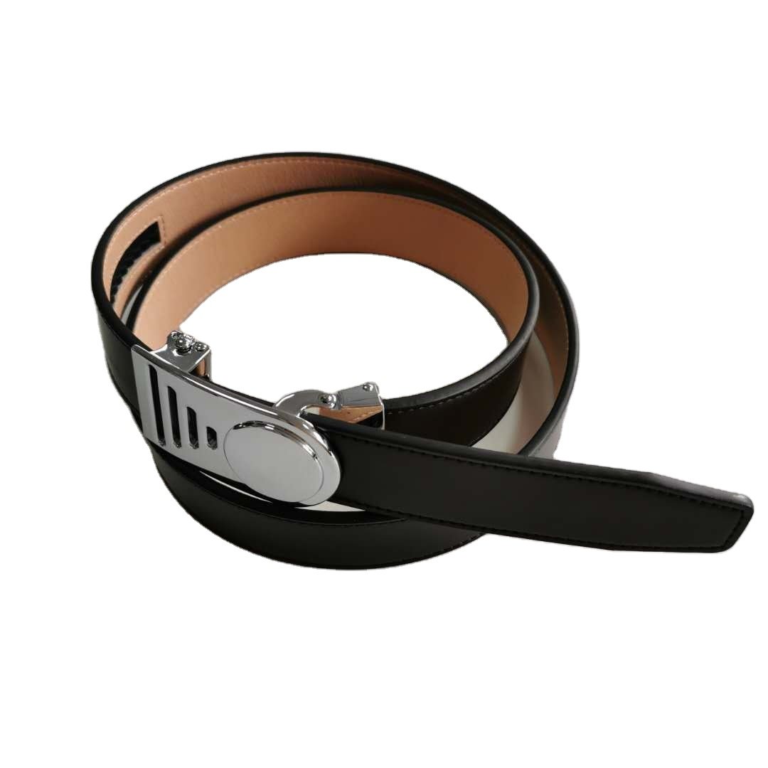 2024 New Design Business Style Belts for Men Split & PU Leather with Automatic Sliding Buckle belt for men