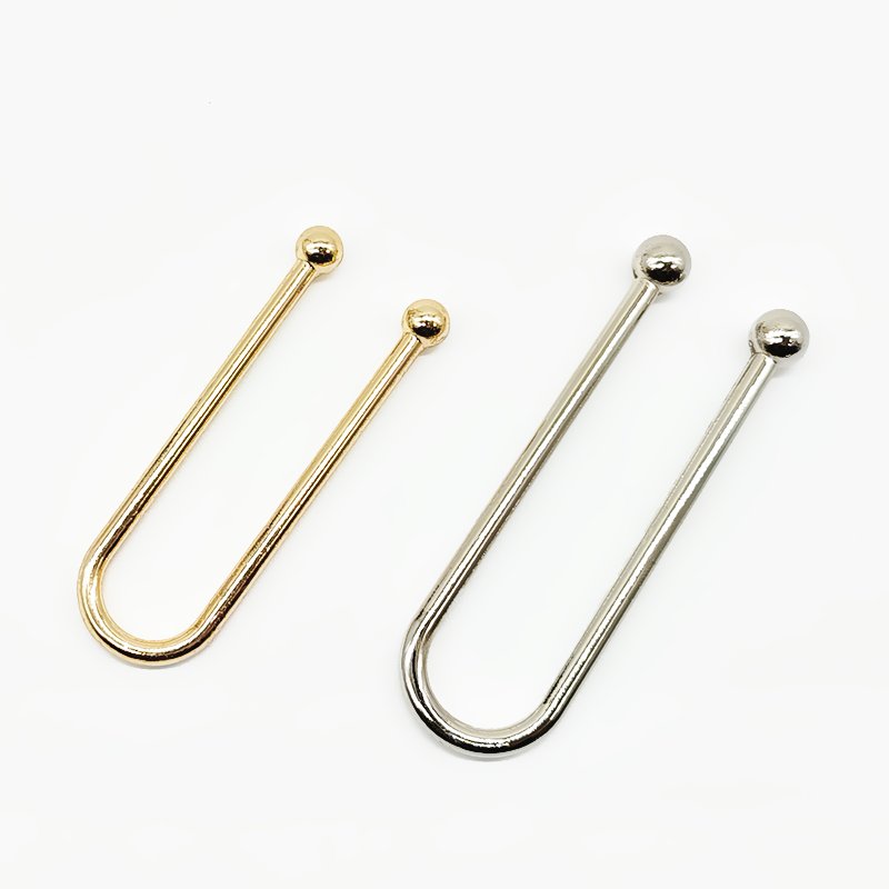 Custom Logo Clothes Accessories Reusable U Shape Lingerie Ring Slider Buckle Gold Plated Straps Hardware Buckle For Swimwear