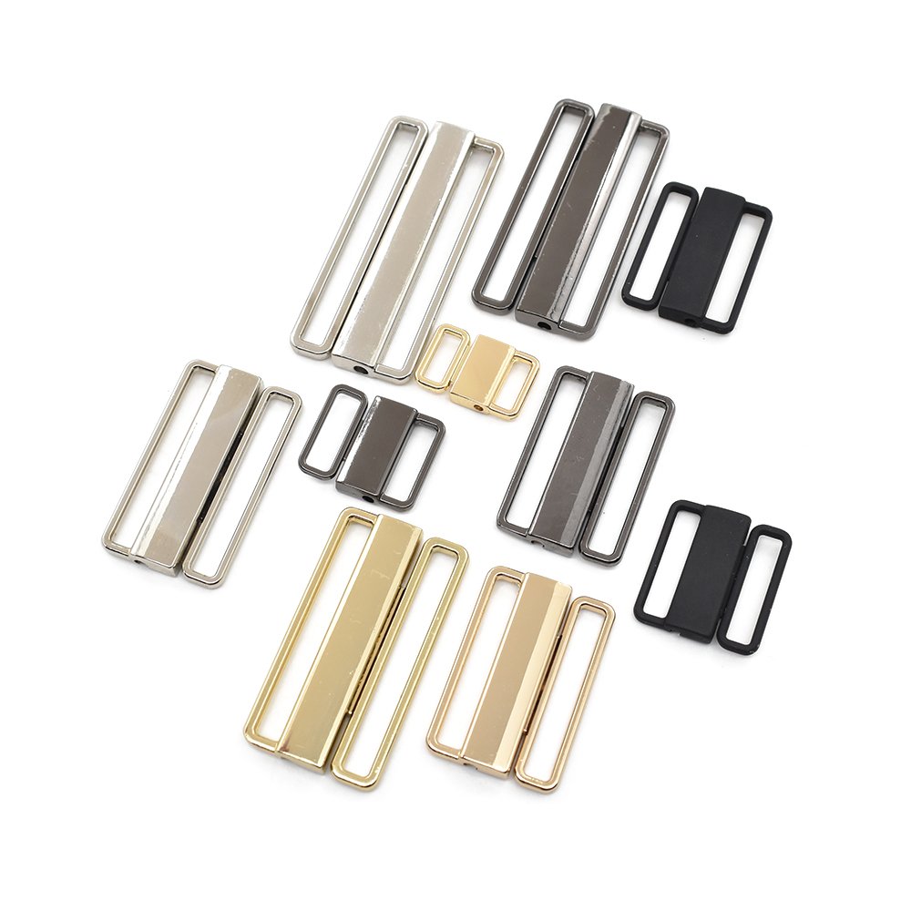 10mm/15mm/20mm/25mm Anti Corrosion Sea Water Resist Beachwear Bikini Hardware Metal Front Closure Bra Buckle Metal Adjustable