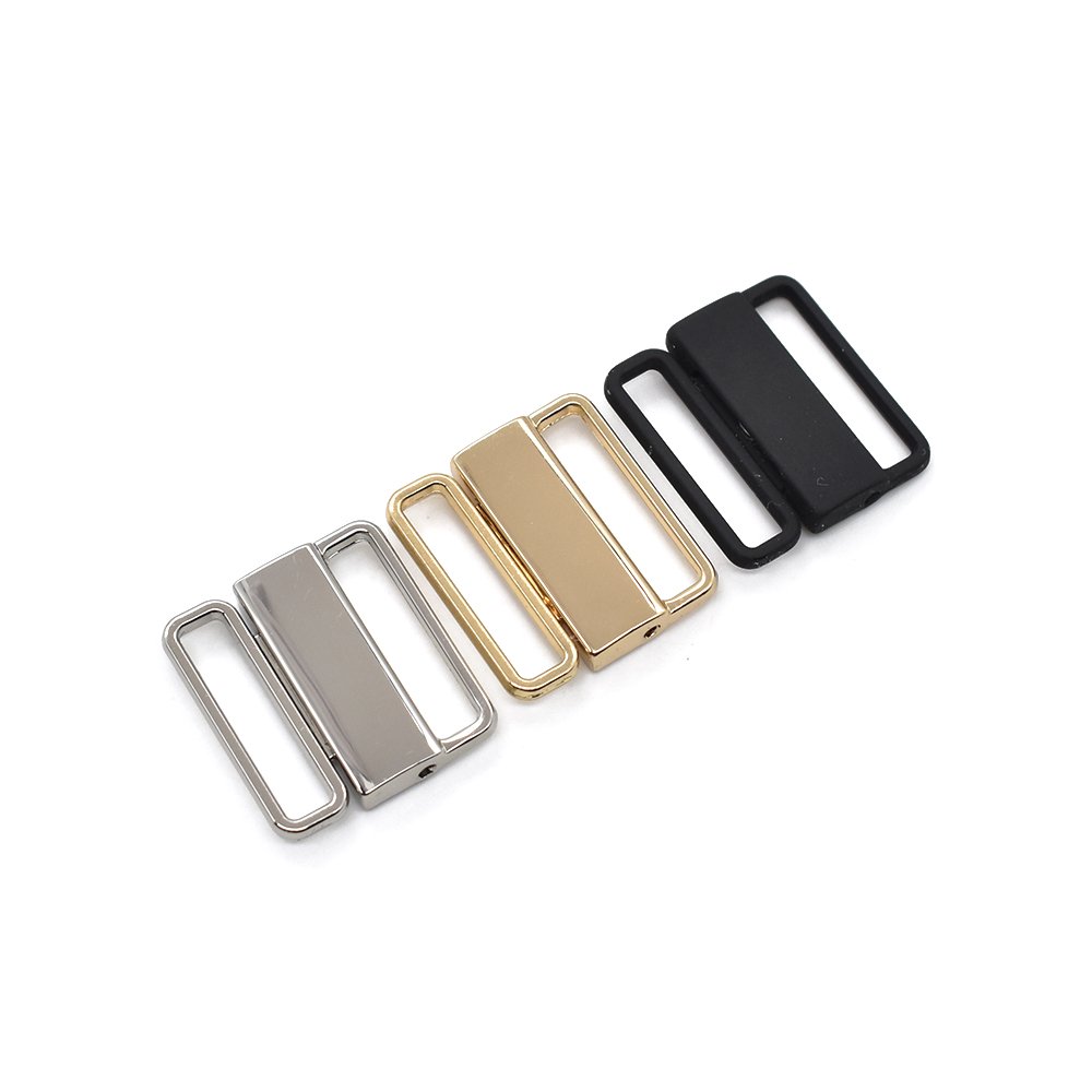 10mm/15mm/20mm/25mm Anti Corrosion Sea Water Resist Beachwear Bikini Hardware Metal Front Closure Bra Buckle Metal Adjustable