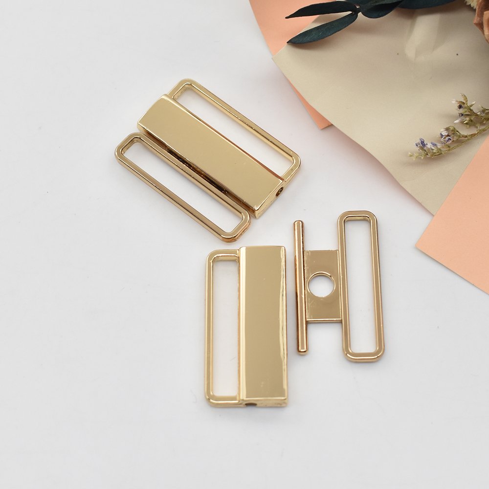 10mm/15mm/20mm/25mm Anti Corrosion Sea Water Resist Beachwear Bikini Hardware Metal Front Closure Bra Buckle Metal Adjustable