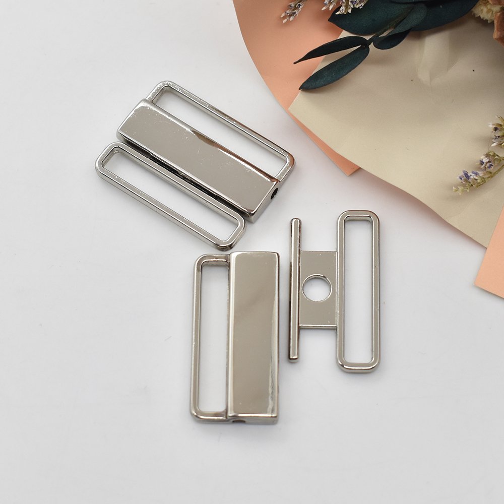 10mm/15mm/20mm/25mm Anti Corrosion Sea Water Resist Beachwear Bikini Hardware Metal Front Closure Bra Buckle Metal Adjustable