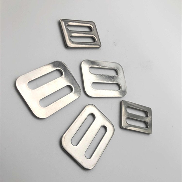 Bag Accessories Square Metal Webbing Buckle Stainless Steel Bag Adjust Slider Buckle