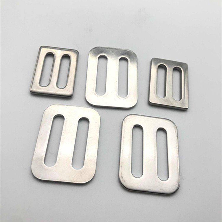 Bag Accessories Square Metal Webbing Buckle Stainless Steel Bag Adjust Slider Buckle