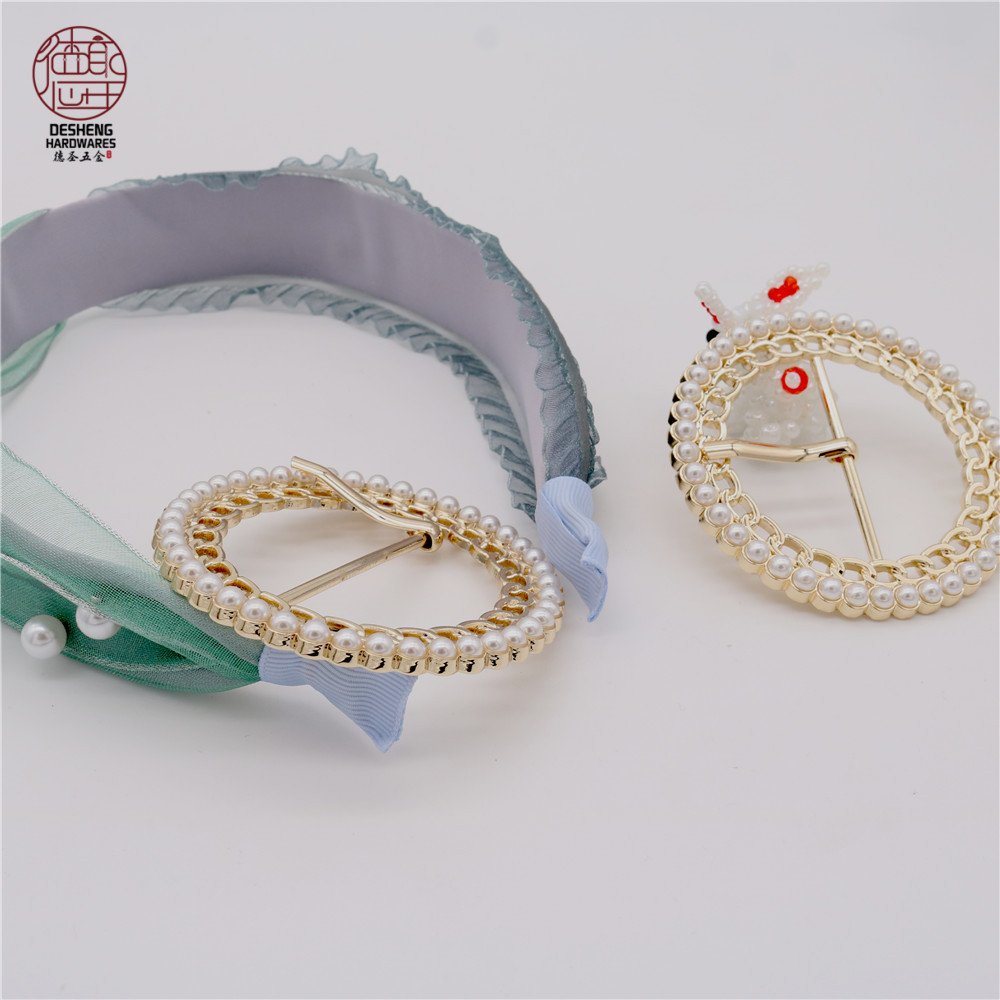 2Inch Women Buckle Metal Pearl Belt Buckle Ariat Pin Buckle For Bag Strap