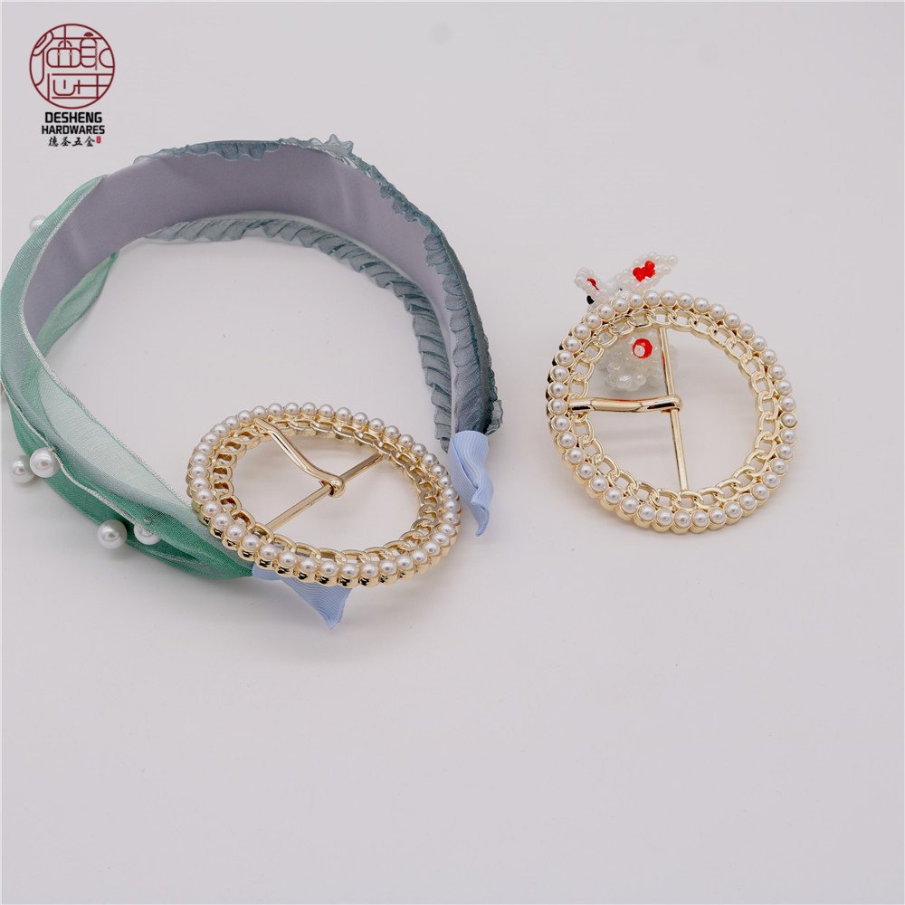 2Inch Women Buckle Metal Pearl Belt Buckle Ariat Pin Buckle For Bag Strap