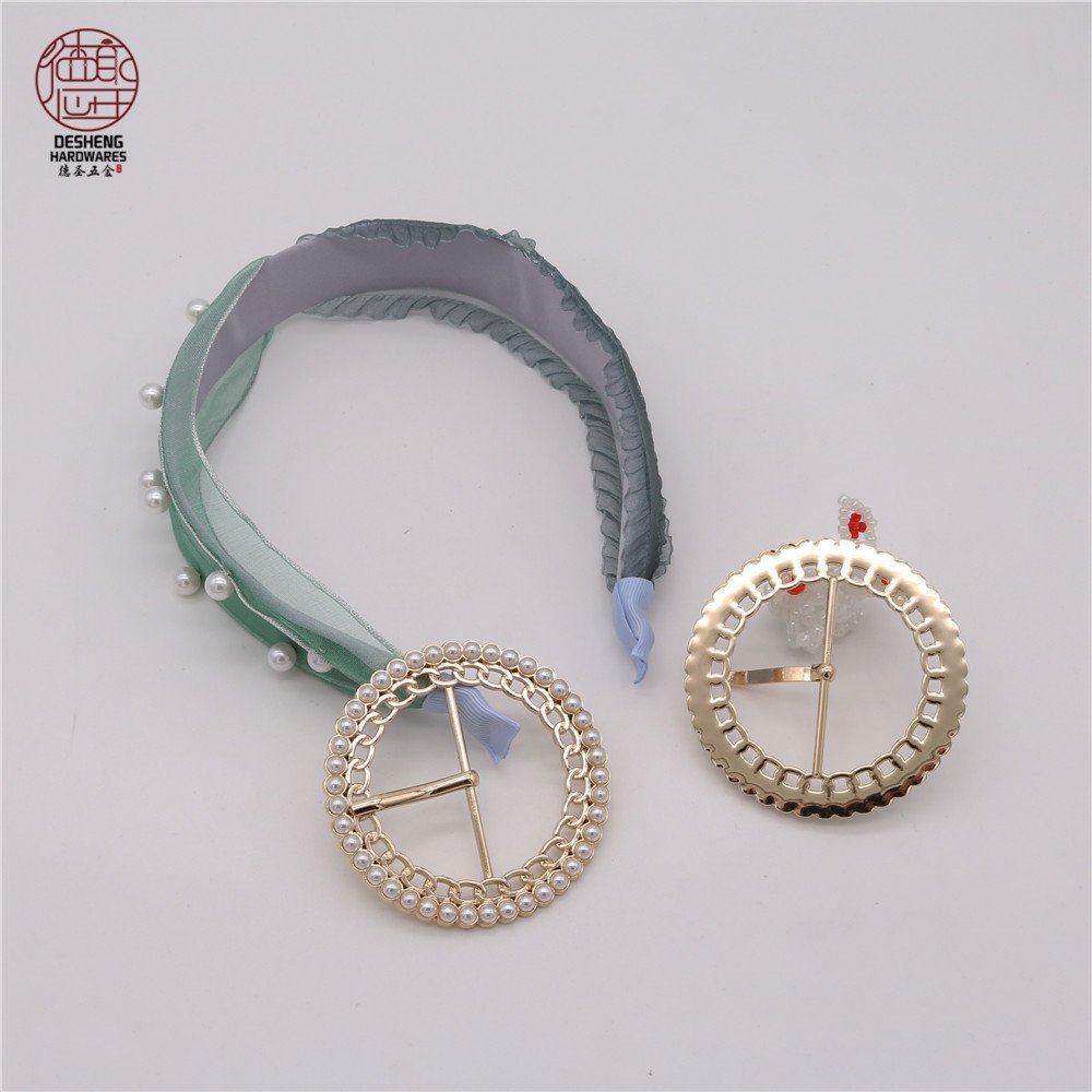 2Inch Women Buckle Metal Pearl Belt Buckle Ariat Pin Buckle For Bag Strap
