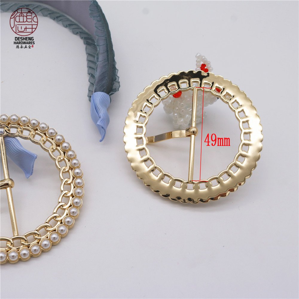 2Inch Women Buckle Metal Pearl Belt Buckle Ariat Pin Buckle For Bag Strap