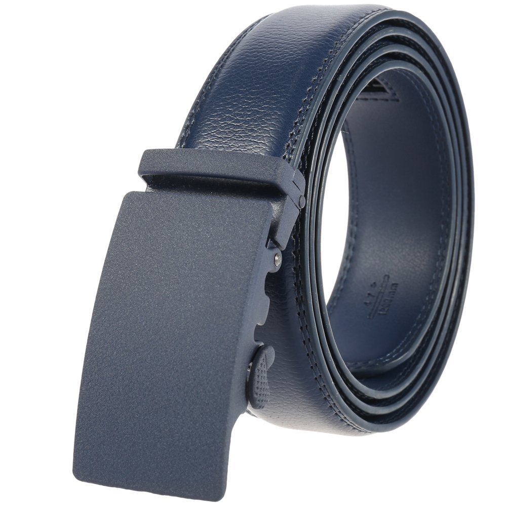 LY25-0711-1Wholesale Automatic Buckle Ratchet Custom Cowhide Genuine Leather Belt men's belt