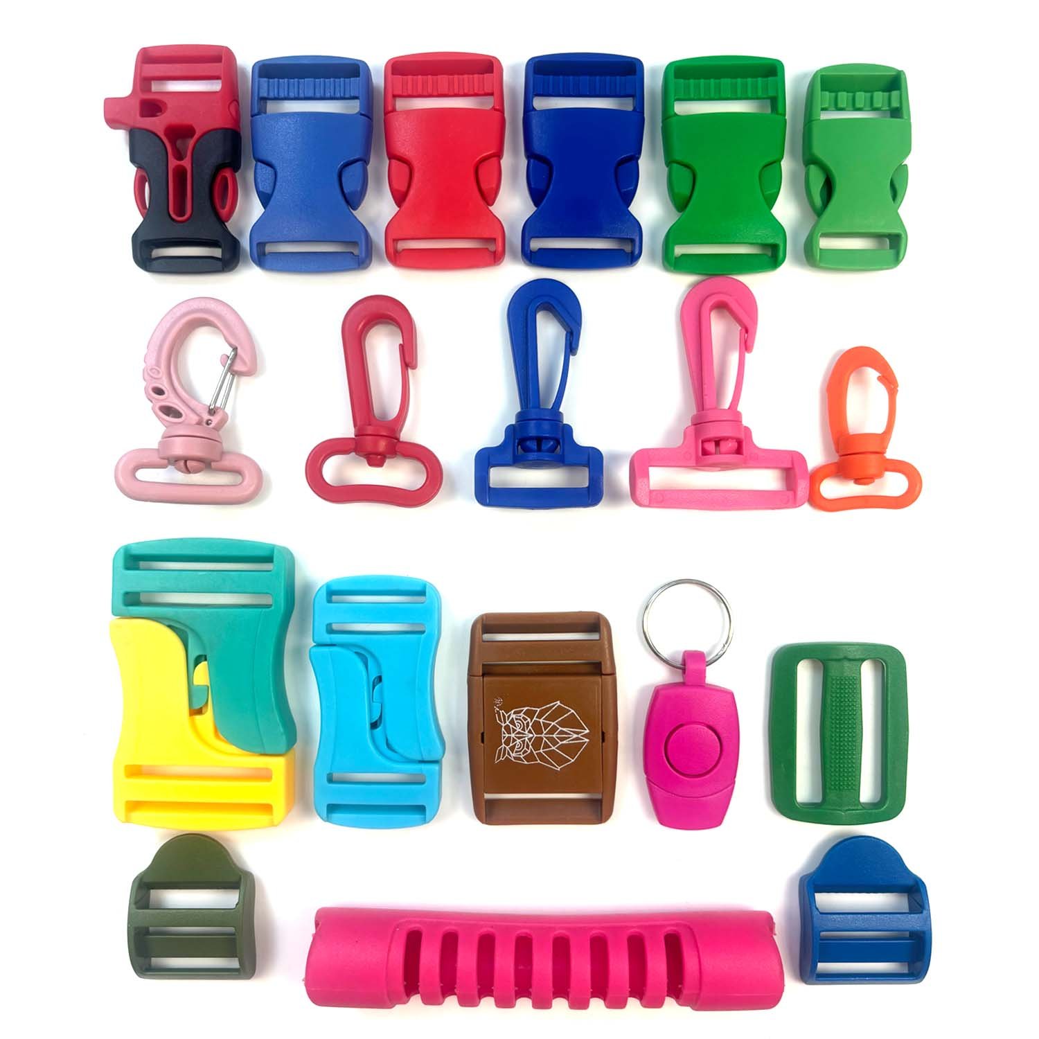 Buckle Manufacturer Free Sample 1 Inch Black Pom Recycled Plastic Side Release Buckle Adjustable Tri-glide Slide and D Ring