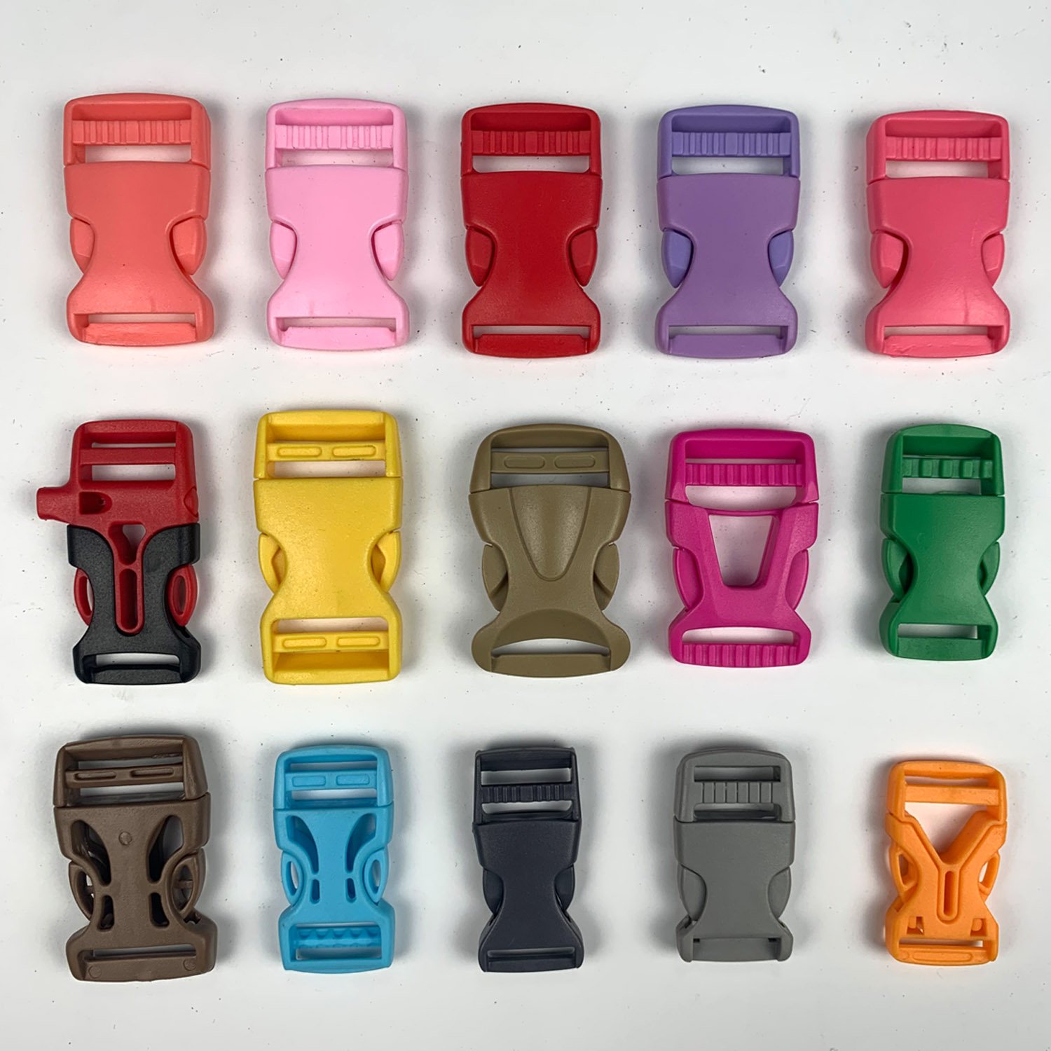 Buckle Manufacturer Free Sample 1 Inch Black Pom Recycled Plastic Side Release Buckle Adjustable Tri-glide Slide and D Ring