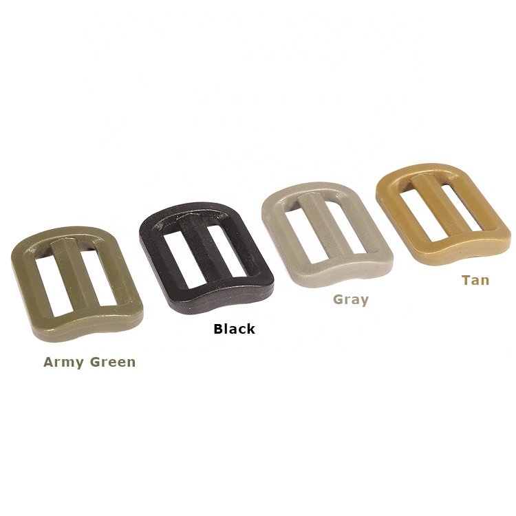 Yakeda Tactical Belt Tri Glide Slide Buckle Adjustable Tactical Backpack Buckle Hunting Belt Webbing Plastic Buckle