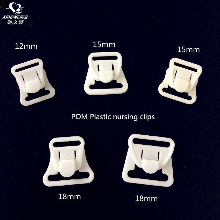 Underwear accessoires 12mm 15mm 18mm plastic Nursing bra clips mommy buckle