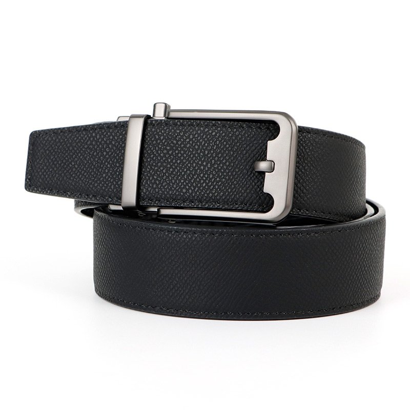 High Quality Adjustable Men Belt 3.4cm Alloy Buckle Two Colors Optional Genuine Premium Cowhide Belt