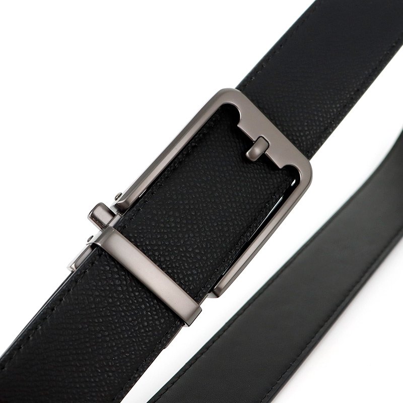 High Quality Adjustable Men Belt 3.4cm Alloy Buckle Two Colors Optional Genuine Premium Cowhide Belt