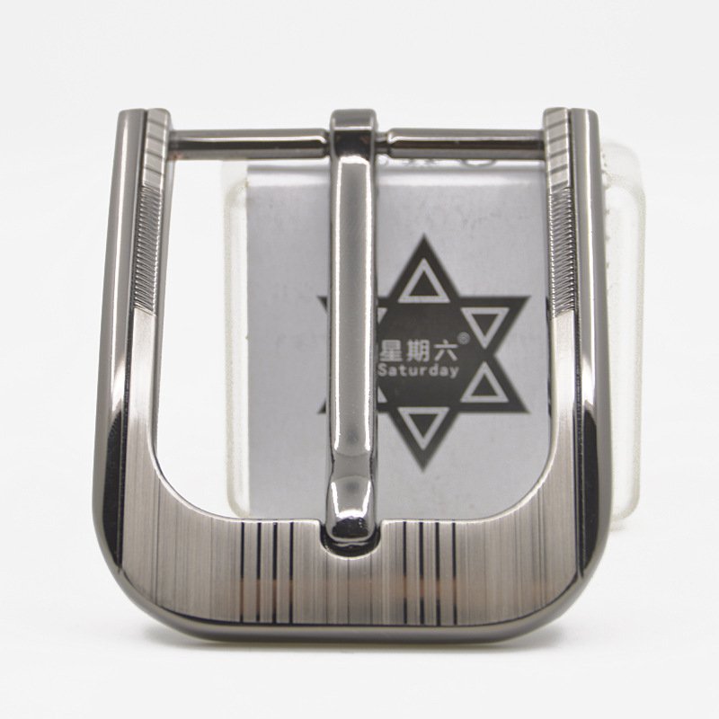 Zinc alloy metal lever belt buckle with laser custom logo