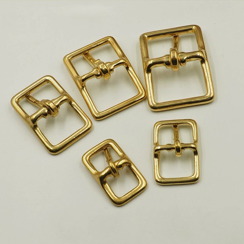 20mm 25mm 32mm 38mm various size handbag hardware and pet collar accessories high quality solid brass pin buckle for belts