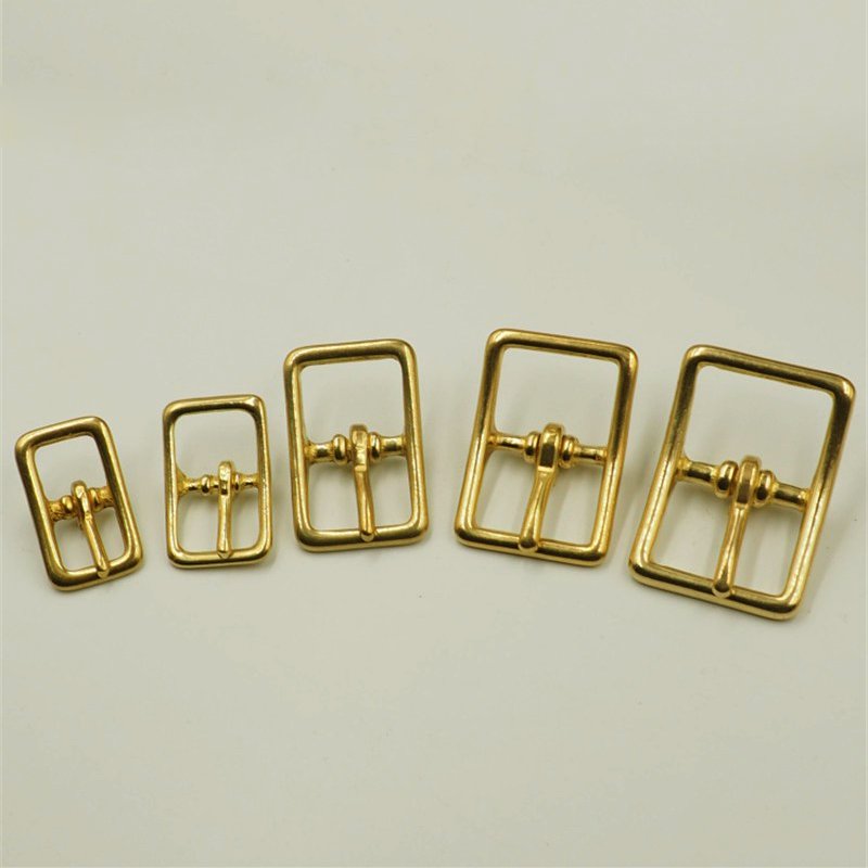 20mm 25mm 32mm 38mm various size handbag hardware and pet collar accessories high quality solid brass pin buckle for belts