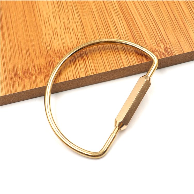 handbag and pet collar accessories high quality strong metal Buckle solid brass Screw Key Ring