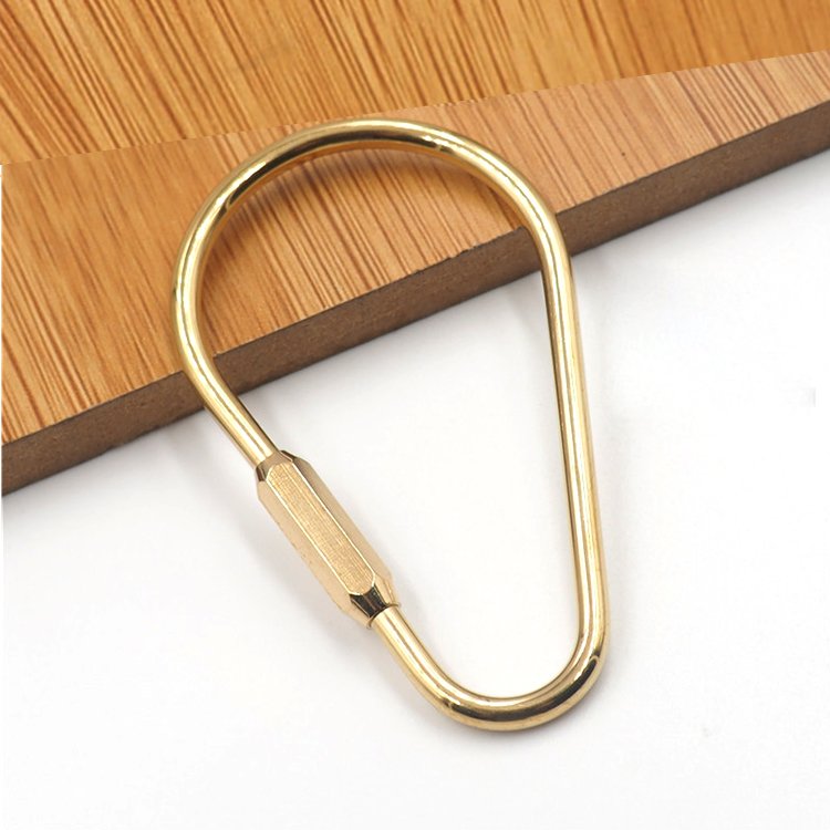handbag and pet collar accessories high quality strong metal Buckle solid brass Screw Key Ring