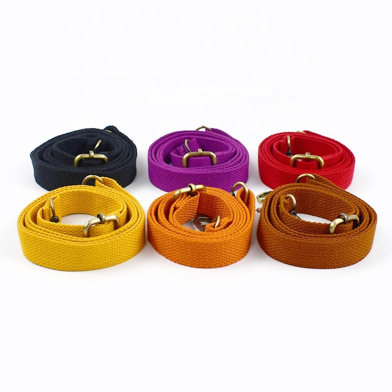 Meetee BF017 130cm Colour Thick Cotton Canvas Webbing Bag Adjustable Shoulder Strap Chain Buckle DIY Package Bag Part Accessory