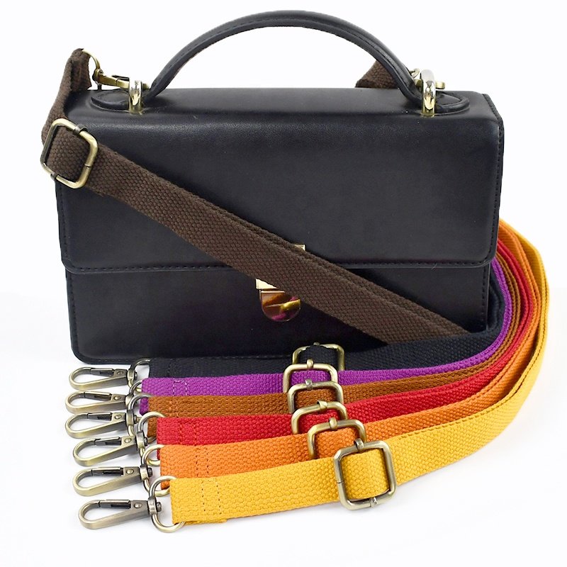 Meetee BF017 130cm Colour Thick Cotton Canvas Webbing Bag Adjustable Shoulder Strap Chain Buckle DIY Package Bag Part Accessory