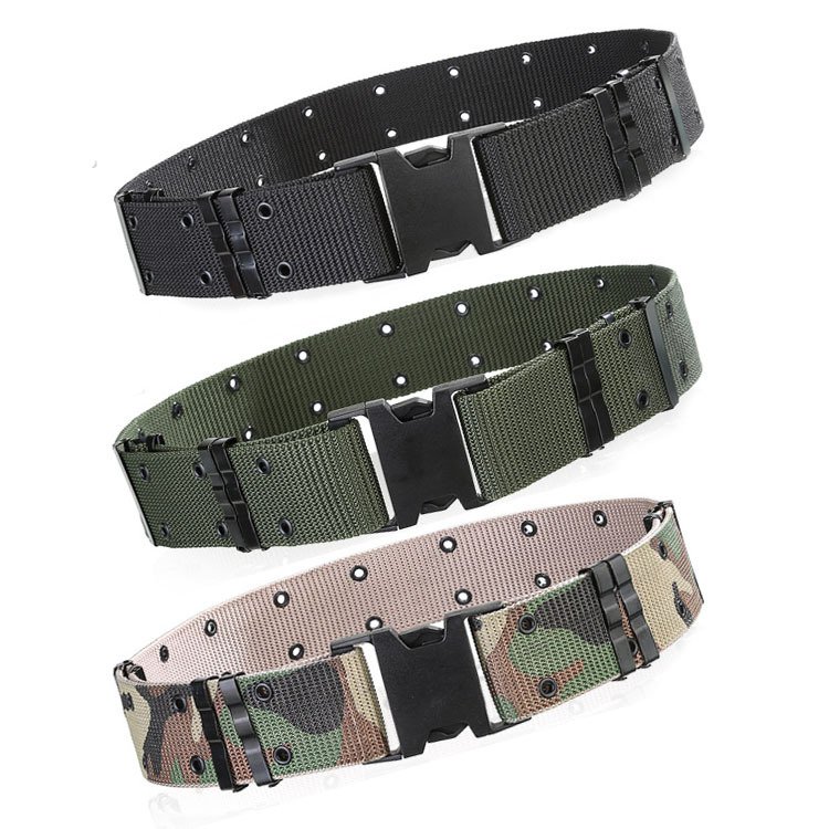 Men's Nylon Fabric Belt Sports Tactical Belt Combat Magnetic Metal Buckle Belt Hunting Hiking Sports Waistbelt