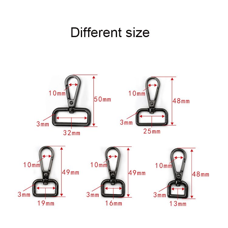 High Quality Bag Accessories Spring Metal Hooks Buckle Swivel Clip Snap Hook Swivel Eye Trigger Clip Clasp For Bag Strap