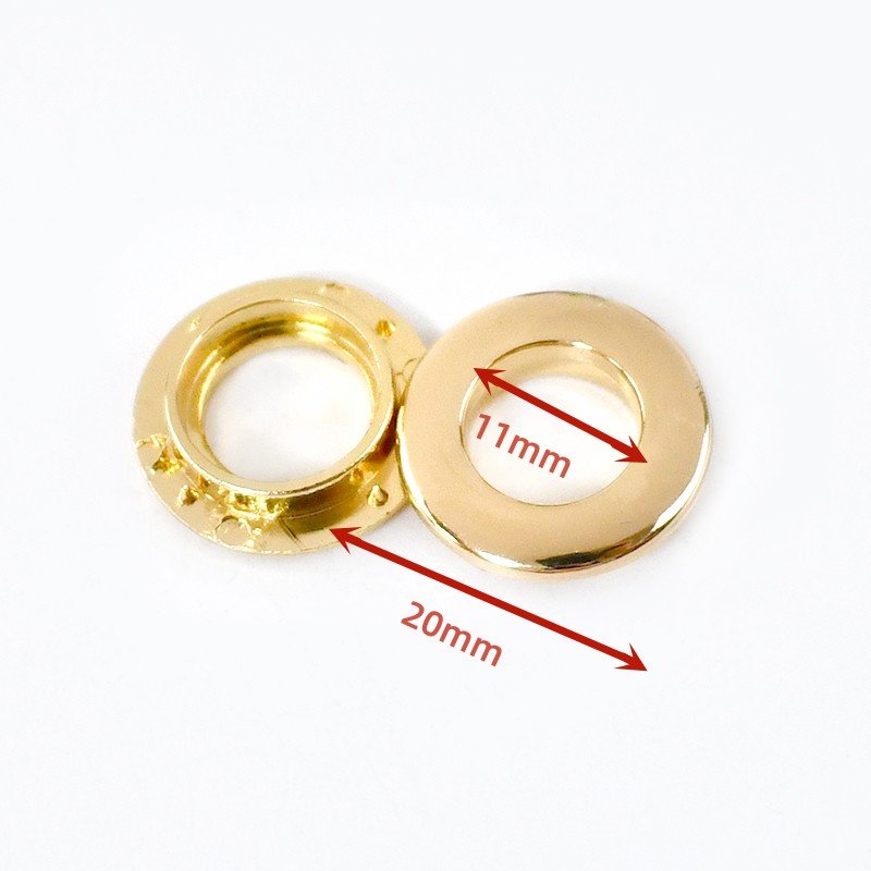 Meetee BF792 11mm DIY Sewing Luggage Hardware Accessories Grommet Perforated O Ring Clasp Zinc Alloy Die Casting Eyelets Buckle